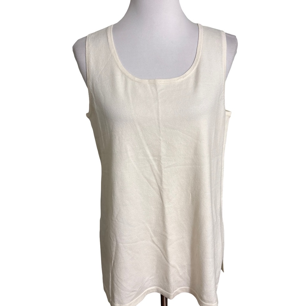 Wynne Layers Chic Cream Sleeveless Tank Top
